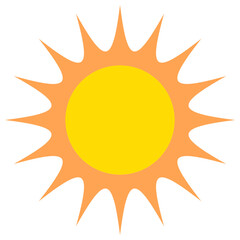 Weather flat color icon. Sun