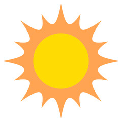 Weather flat color icon. Sun