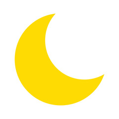 Weather flat color icon. Moon