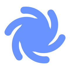 Obraz premium Weather flat color icon. Typhoon