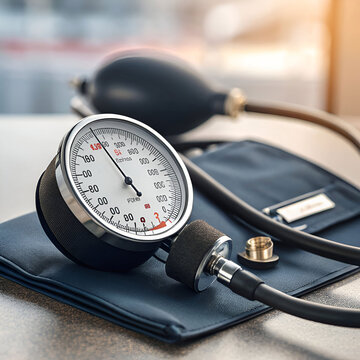 closeup of bp apparatus used to measure blood pressure