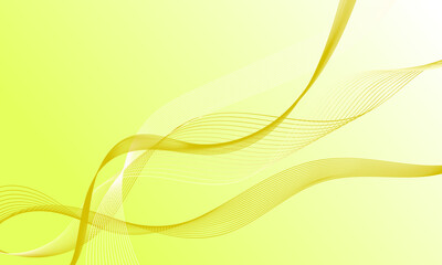 abstract yellow business lines wave curve on soft gradient background