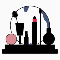 vector illustration of a make up