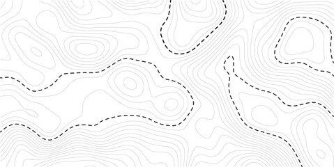 Geographic contour map. Abstract outline grid, vector illustration. Set of retro topographic map