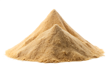  a landscape of sand that looks like a mountain isolated on white background PNG.AI Generated.