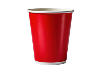 Sipping coffee from a red cup indoor close-up cozy atmosphere. Isolated on transparent background, png.