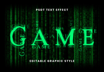 Green Glitchy Matrix Game Font Digital Sci Fi Text Effect