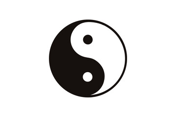 Vector illustration of a yin-yang symbol for balance and harmony