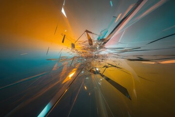 Abstract explosion of light and color creating a dynamic and energetic visual experience