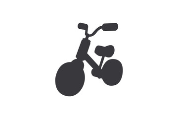 Minimalist Silhouette of Kids Bicycle – Vector Icon Design