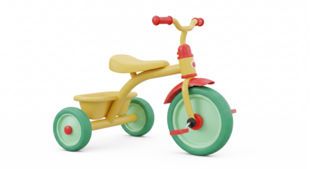 toy bicycle on white background