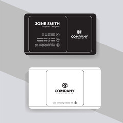 Classic Black and White Business Card Template with Modern . Minimal black and white business card design, clean and professional template for modern branding and corporate identity.