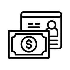 Money in hand icon Save money sign. Cash, loan, coin, dollar, saving, budget, finance, growth, investment, earning money, revenue symbol. Hands holding dollar coin flat and line style - stock vector.