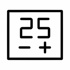 Obraz premium Row Counter. Digital display showing '25' with plus/minus buttons