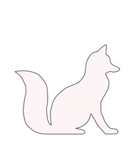 vector illustration of a Fox