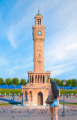 Fototapeta premium Izmir clock tower. The famous clock tower became the symbol of Izmir