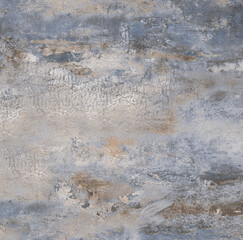 Abstract Weathered Wall Texture in Cool Blue and Earth Tones – Grunge Plaster Background Design