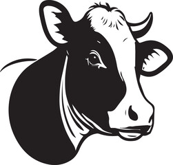 The cow head vector image for print