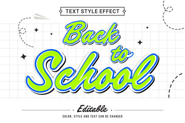 Editable Back to School Neon Text Effect