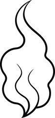 smoke icon outline vector illustration on transparent background