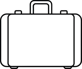 suitcase icon outline vector illustration on transparent background