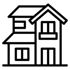 Public housing icon vector illustration