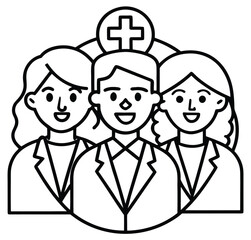 Cartoon vector illustration of a four-person family team, perfect for business or loving design