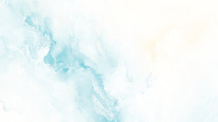 High Quality Abstract Watercolor Design in Blue-sky Tones with Natural Paint Flow Effects. Abstract watercolor paint background.