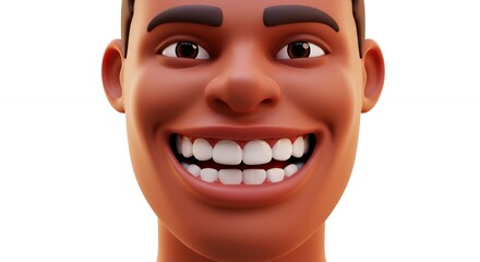 Smiling cartoon man portrait