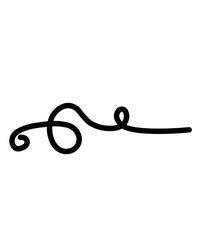 Curved line clip art design on plain white transparent isolated background for card, shirt, hoodie, sweatshirt, apparel, tag, mug, icon, poster or badge