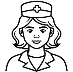Cartoon vector illustration of a doctor with a stethoscope, along with a man and woman in a fun, Japanese-inspired style with black hair