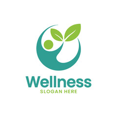 Modern and minimalist vector and abstract logo Unique wellness logo