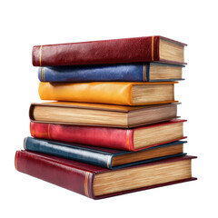 Fototapeta premium Stack of colorful hardback books (1)