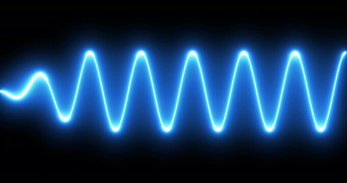 Blue waveform waving. Loop