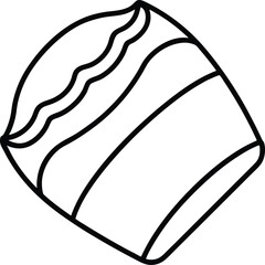 chocolate icon outline vector illustration on transparent background