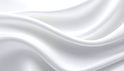 Obraz premium Glossy white satin folds—fluid texture, soft curves, light-draped elegance