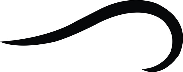 Curved line clip art design on plain white transparent isolated background for card, shirt, hoodie, sweatshirt, apparel, tag, mug, icon, poster or badge