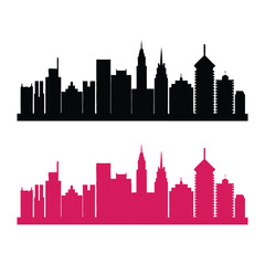 Naklejka premium new york city skyline silhouette