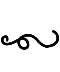 Curved line clip art design on plain white transparent isolated background for card, shirt, hoodie, sweatshirt, apparel, tag, mug, icon, poster or badge