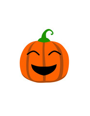 vector illustration of halloween pumpkin emote