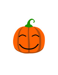 vector illustration of halloween pumpkin emote