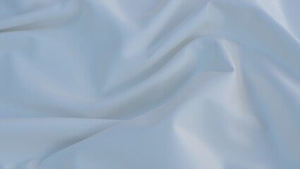 Obraz premium Soft, pristine white fabric draped in gentle, undulating folds creating a clean, serene, and elegant textured background.