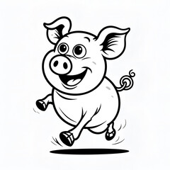 Whimsical flying pig silhouette in vector format—perfect for humorous designs, fantasy art, children's illustrations, and creative print projects.