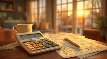 Sunset Tax Season: Calculating Finances at Home