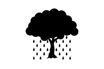 Blue Rain Tree Silhouette nature plant