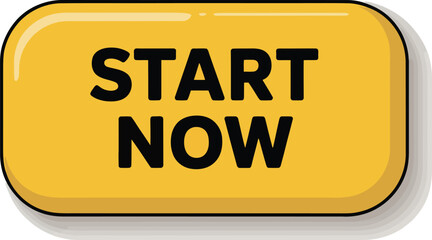 Vector illustration of a yellow Start Now call to action web button