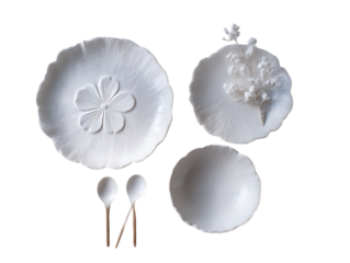 Snow Petal Porcelain Set Luxury Dining Collection