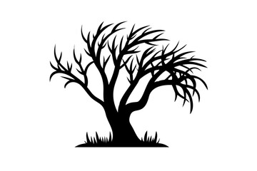 Dwarf Willow Tree Silhouette nature plant