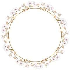 Vintage floral pattern.Ornate circle. Ornate circle - Illustration.Circular patterns