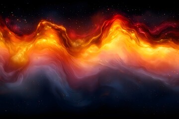 Vibrant Cosmic Nebula with Stars and Colorful Gas